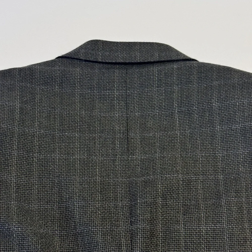 Canali Suit Jacket Mens 54‎ Gray Check Wool Cashmere Tweed Sport Coat Made Italy